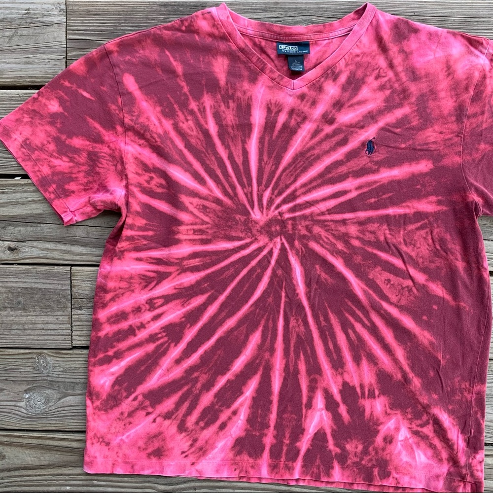 Vintage 90s Polo Ralph Lauren Custom Tie Dye Summer Shirt